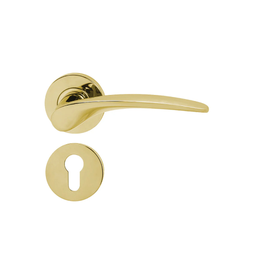Tay nắm gạt có nắp che cho cửa phòng Hafele - Đồng bóng PVD 903.98.147