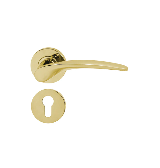 Tay nắm gạt có nắp che cho cửa phòng Hafele - Đồng bóng PVD 903.98.147