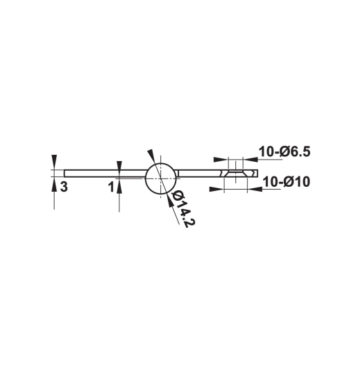 Bản lề lá Hafele inox 127 x 76 x 3 mm, 4 vòng bi 489.05.027