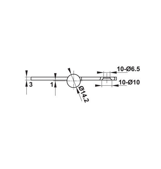 Bản lề lá Hafele inox 127 x 89 x 3 mm 2 vòng bi 489.05.023
