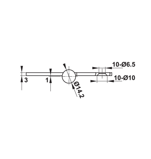 Bản lề lá Hafele inox 127 x 89 x 3 mm, 4 vòng bi 489.05.025