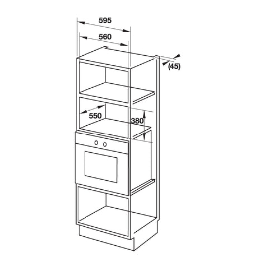 Lò vi sóng kết hợp nướng âm tủ Hafele HM-B38C 538.01.111