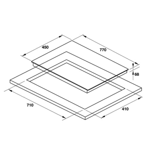 Bếp từ kết hợp điện 2 vùng nấu Hafele HC-M772D 536.61.695