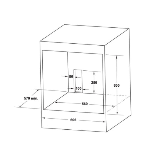 Lò nướng âm tủ Hafele 70 lít HO-4K70A, Series 400 538.61.451