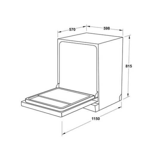 Máy rửa chén bán âm Hafele HDW-SI60AB, Series 600 538.21.320