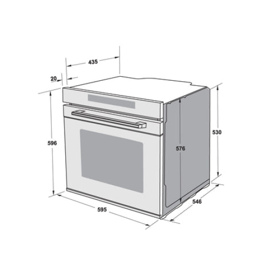 Lò nướng kết hợp hấp âm tủ Hafele 72 lít HSO-8T72A, Series 800 538.61.461