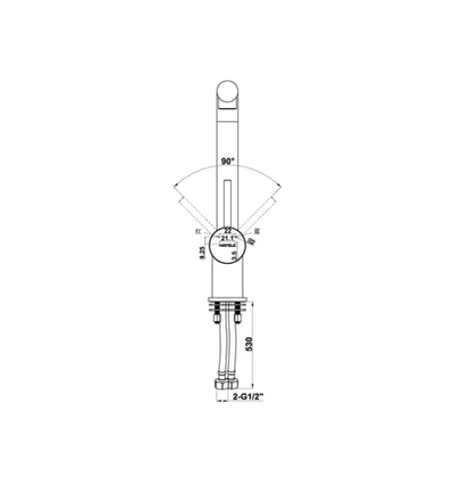 Vòi bếp Hafele HT21-GH1P254 577.55.390