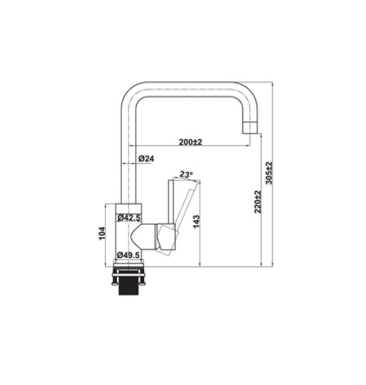 Vòi bếp Hafele HT21-CH1F220U 577.55.250