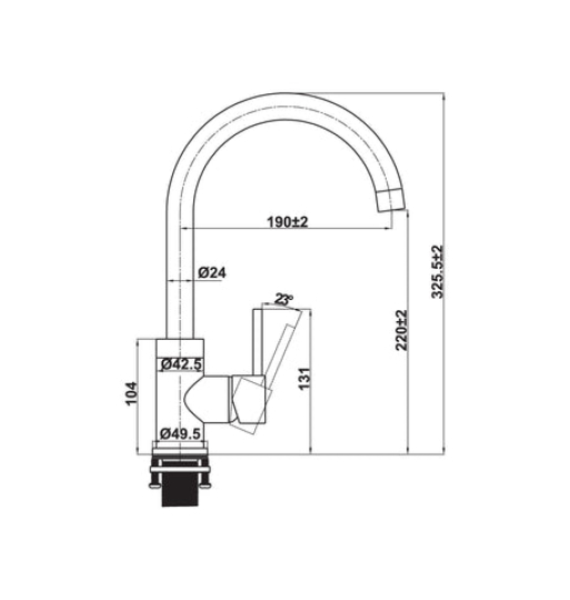 Vòi bếp Hafele HT21 - CH1F220C 577.55.240