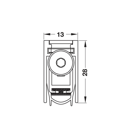 Thanh chắn bụi tự động Hafele 950.45.015