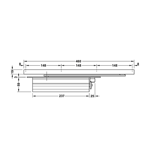 Thiết bị đóng cửa tự động âm Hafele DCL33 931.84.269