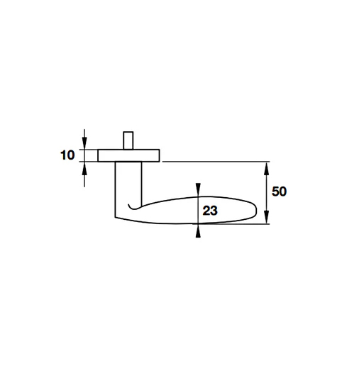 Tay nắm gạt có nắp che cho cửa phòng Hafele - Đồng bóng PVD 903.98.147