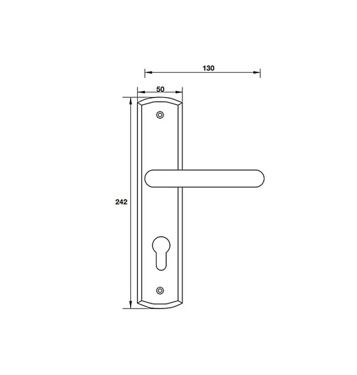 Tay nắm gạt đế dài Hafele - Hình Oval 903.98.467