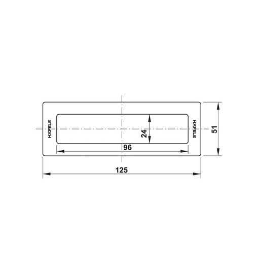 DIY Tay nắm âm Hafele 125x51 489.72.131